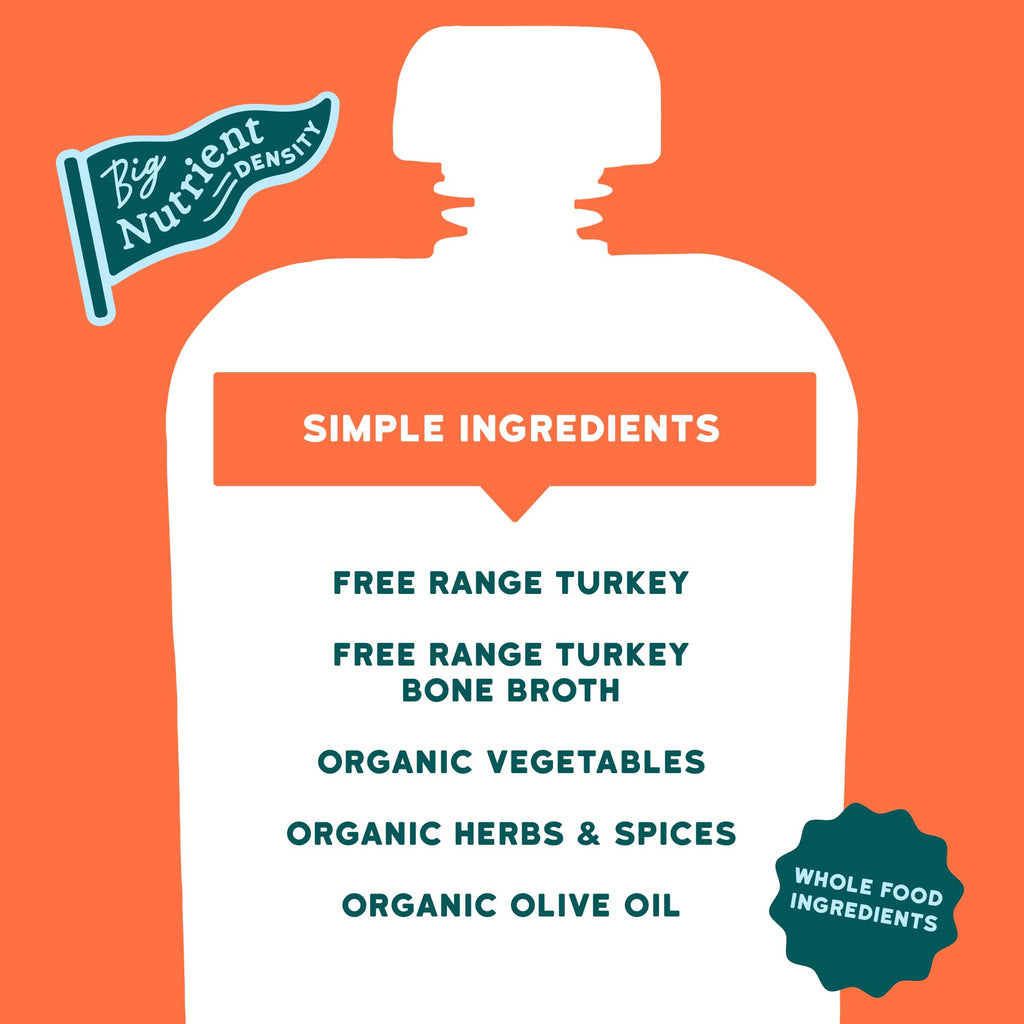 Serenity Kids Turkey Bolognese Baby Food Pouches, Organic, 3.5 Oz, 12 Pack