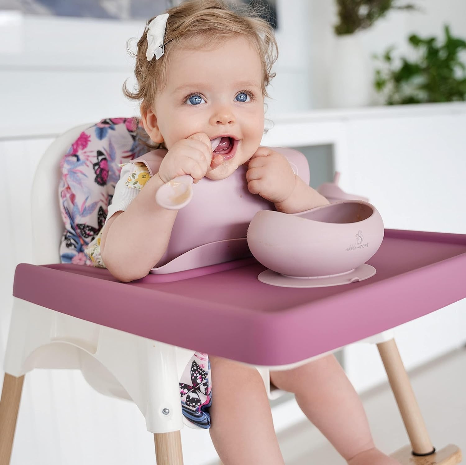 Nibble and Rest Highchair Insert Cover, Compatible for IKEA Antilop Highchair, High Chair Accessories Stain-Proof and Wipeable Insert Cover (Cushion NOT Included)(Dinosurdays)