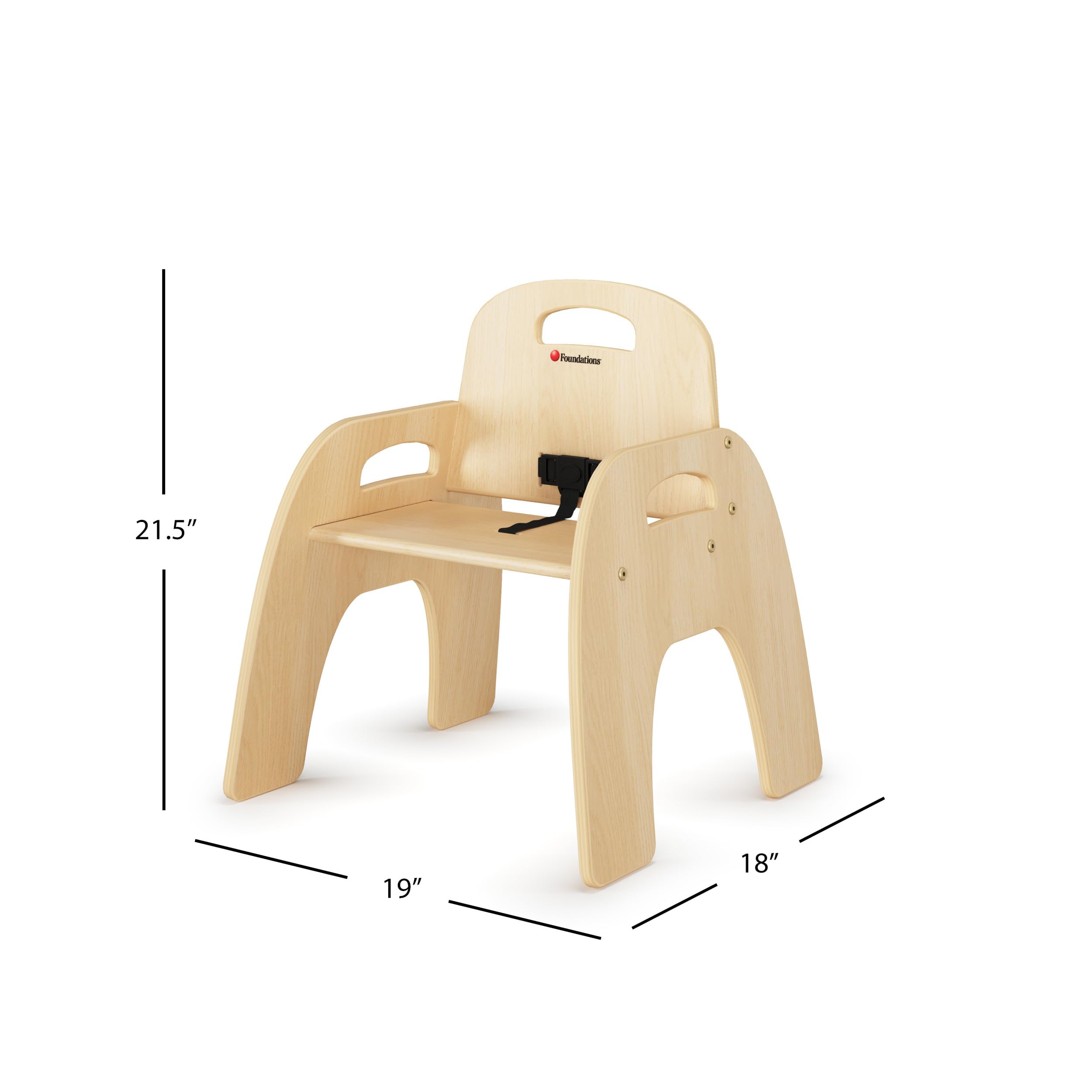 Foundations Simple Sitter Low 11" Wood Feeding Chairs Highchairs, 2 Pack