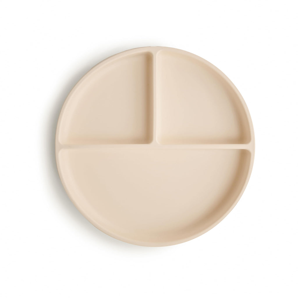 mushie Silicone Suction Plate | BPA-Free Non-Slip Design (Shifting Sand)