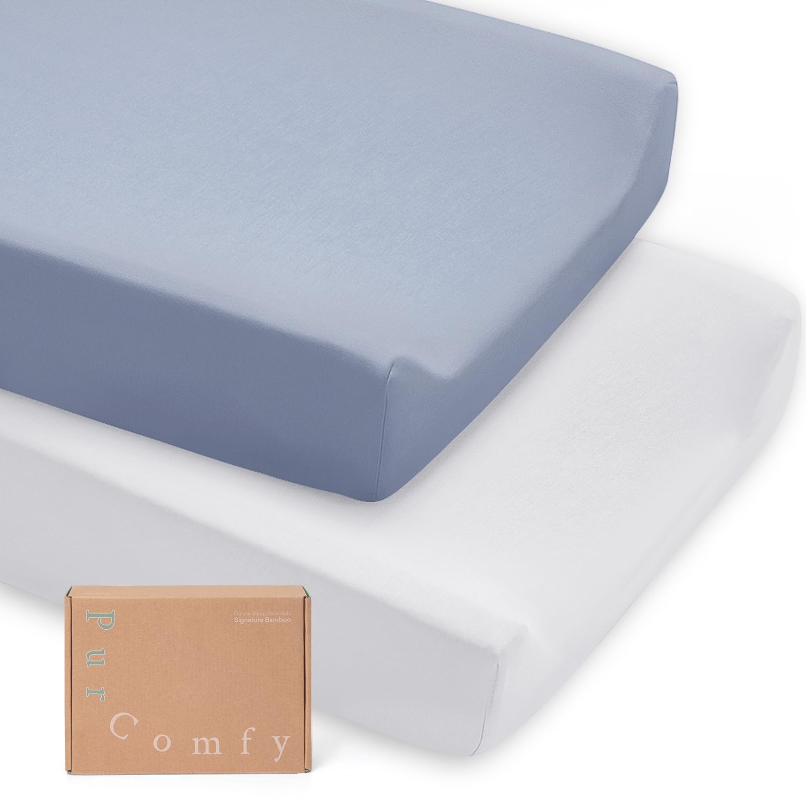 Supersoft Diaper Changing Pad Covers, 2-Pack Premium Bamboo Viscose Change Table Pad Covers for Baby Girls and Boys, Hypoallergenic Stretchy Changing Table Cover Sheets