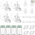 4 Full Pump Parts Kits for Spectra S1/S2/9 Plus/Synergy Gold, Replacement Kit for Spectra Pump Parts 4PC,Include 19mm Flange, Duckbill Valve, Tube, Bottle, Backflow Protector, Not Original Accessories
