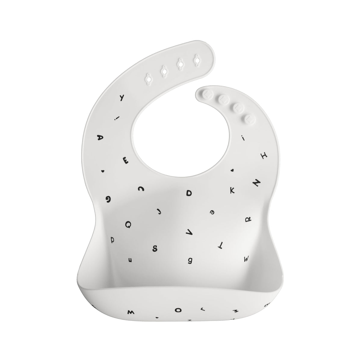 mushie Silicone Baby Bib | Adjustable Fit Waterproof Bibs (Rainbows)
