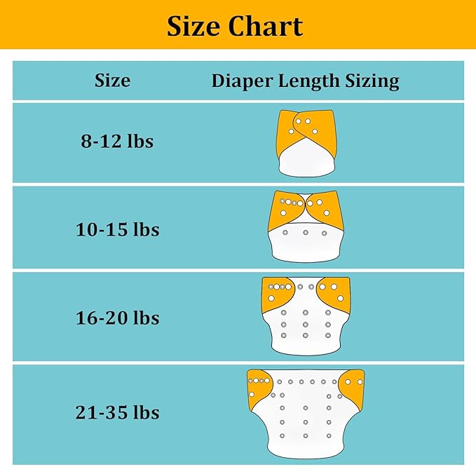 babygoal Reusable Cloth Diapers 6 Pack+6pcs Microfiber Inserts+4pcs Rayon from Bamboo Inserts, One Size Adjustable Washable Pocket Nappy Covers for Baby Boys,Rash-Free