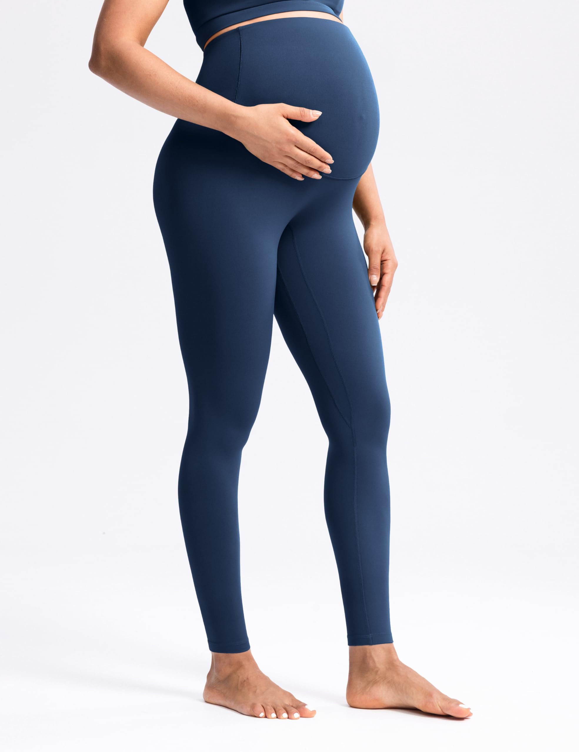 POSHDIVAH Creamluxe Maternity Leggings 28" Navy Blue X-Small