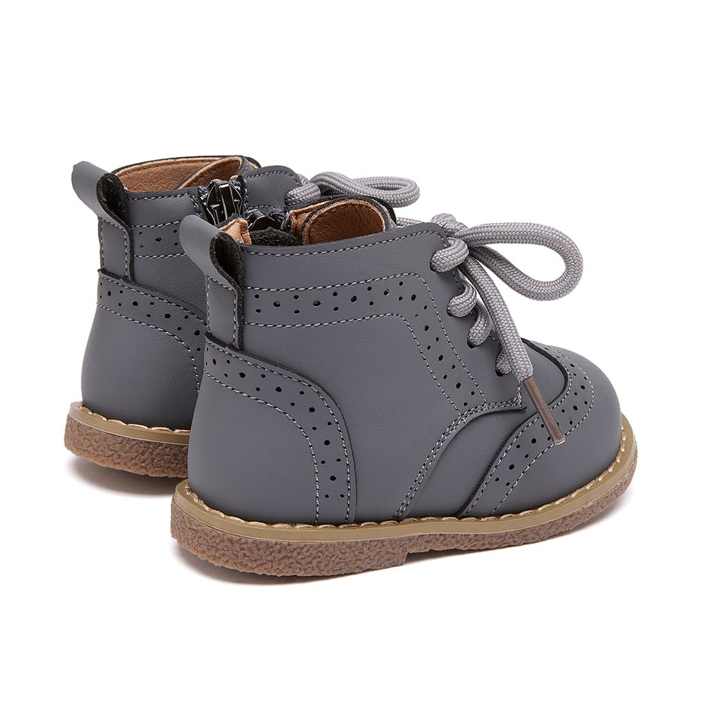 BMCiTYBM Baby Boys Girls Boots Infant Oxford Shoes First Walking Booties for All Seasons for 6 9 12 15 18 24 Months Grey Size 12-18 Months Toddler