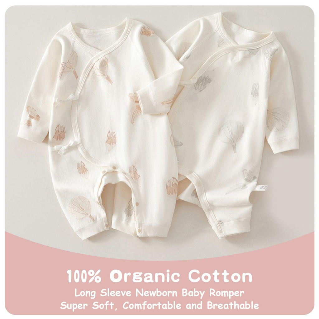 Cherie Kids Organic Cotton 0-6M Unisex Newborn Baby Sleepers Pajamas