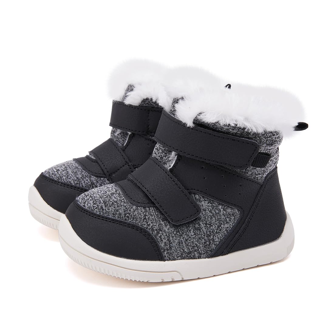BMCiTYBM Baby Snow Boots Boys Girls Winter Infant Shoes Grey 6-12 Months