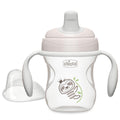 Chicco Trainer Sippy Cup 6+ Months, 7oz Baby Training Cup with Bite-Resistance Semi-Soft Spout, Easy Grip Removable Handles, Measurement Markings, BPA-Free, Grey