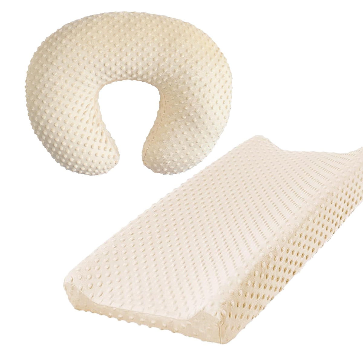 iEvolve Minky Nursing Pillow Cover Breast Feeding Pillow Cover Slipcover U Shape for Baby Boy Girl,Cover Only(Mustard)