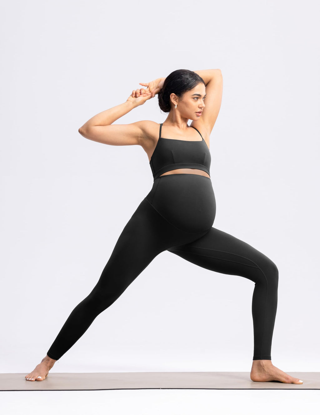 POSHDIVAH Creamluxe Maternity Leggings 28" Black Medium