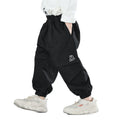 MINI PANDA Toddler Pants Boys& Girls, Relaxed Stretch Twill Toddler Casual Pants Black