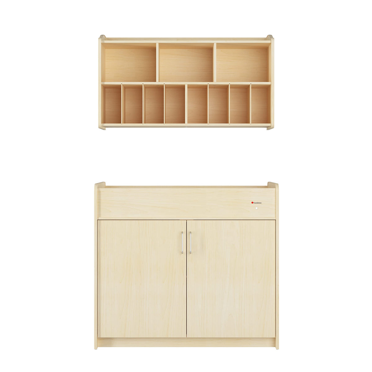 Foundations Wall-Mounted Diaper Organizer for Daycares, Natural