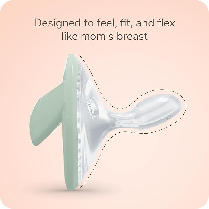 NUK Perfect Match Silicone Newborn Pacifier, for Ages 0-6m, 4 Pack, Green & White