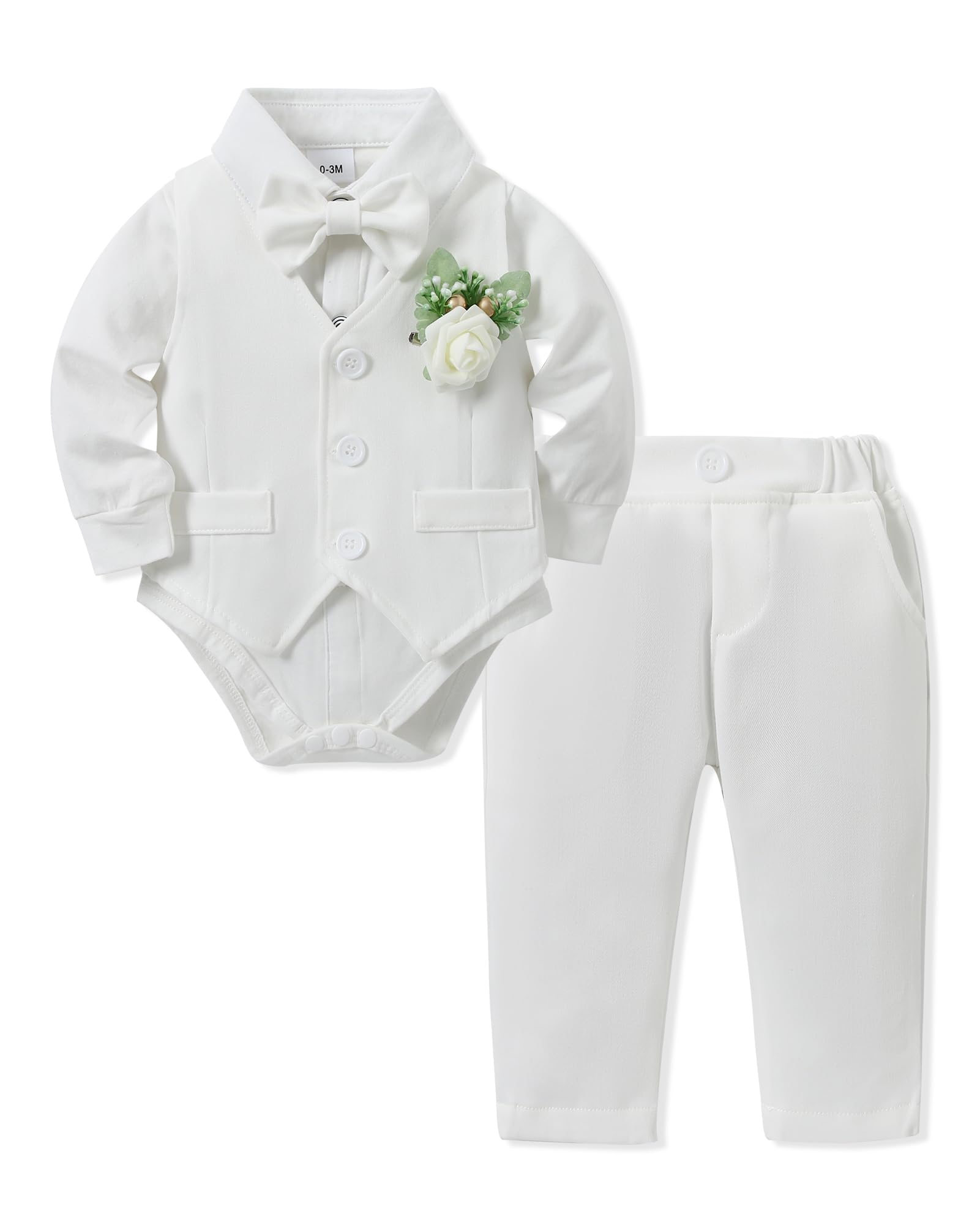 SANMIO Baby Boy Baptism Outfit Baby Boy Suits Christening Sets 0-24M