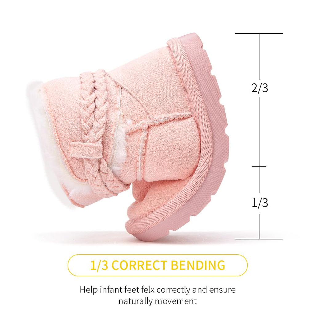 BMCiTYBM Baby Snow Winter Boots Girls Boys Infant Walker Shoes 6-12 Months