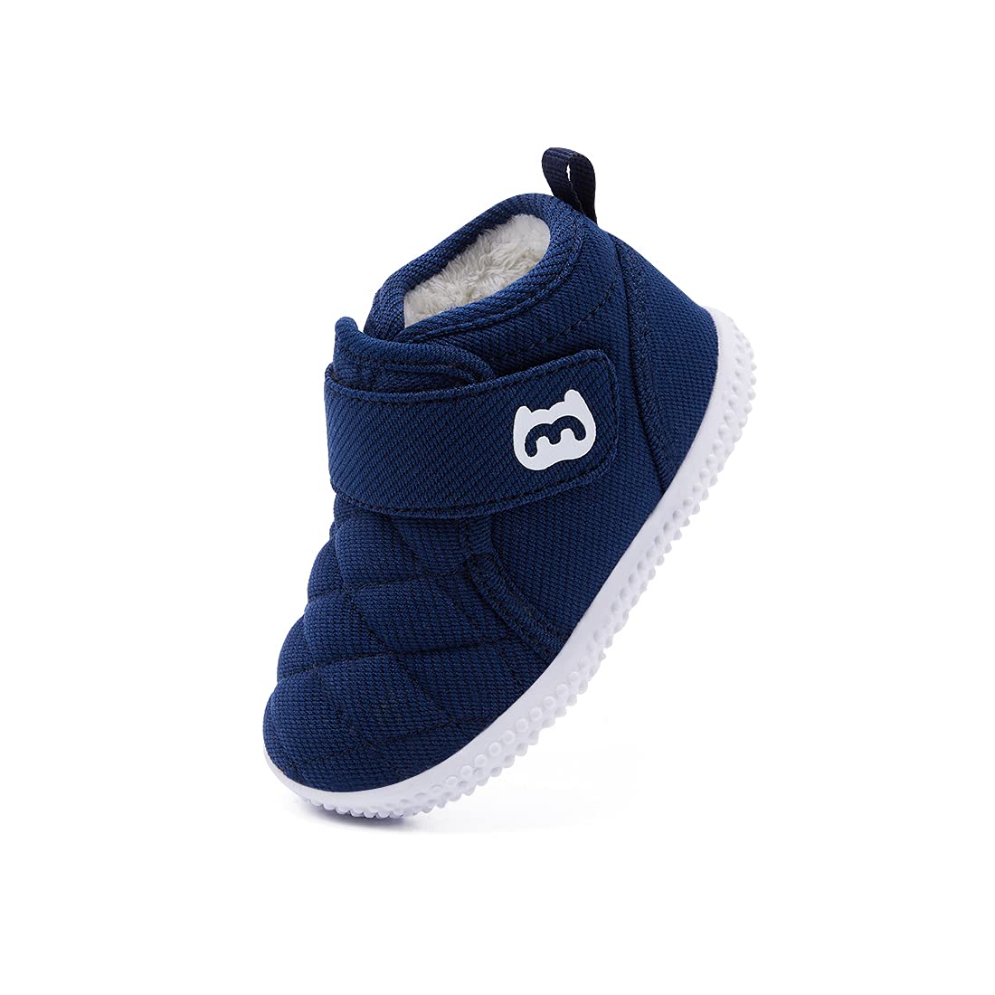 BMCiTYBM Baby Winter Snow Boots Boy Girl Faux Fur Warm Non Slip First Walking Infant Shoes 6 9 12 18 24 Months Navy Size 12-18 Months Toddler