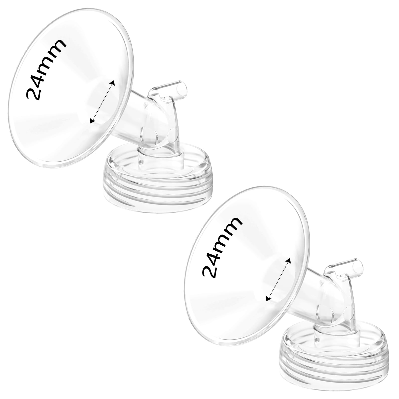 2pcs 24mm Flanges Compatible with Spectra S2 S1 9 Plus Ameda MYA Motif Luna Cimilre Breastpumps, Replacement to Spectra Pump Parts Spectra Flange, for Spectra Pump Parts and Spectra Shield