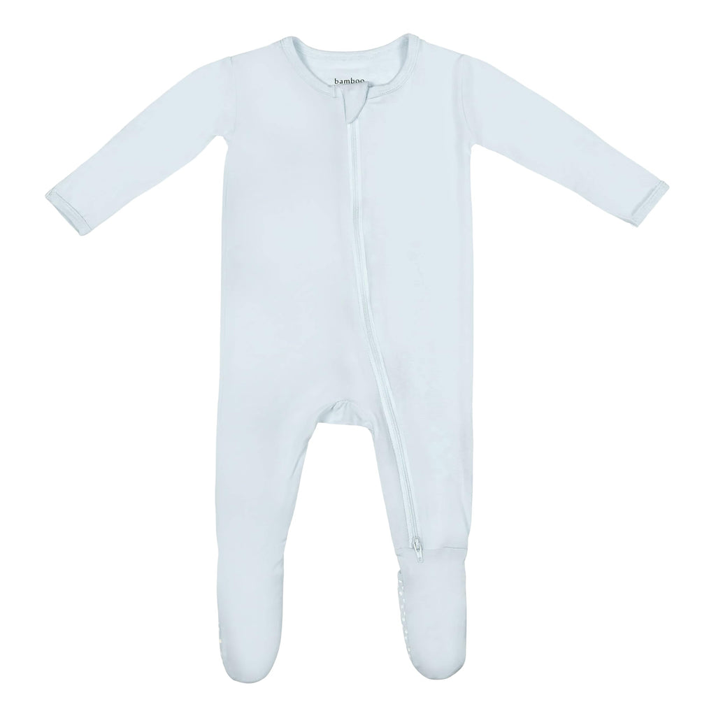 Bamboo Little Soft Baby Footie Pajamas, Baby Clothes, Newborn Sleepers, 95% Viscose and 5% Spandex, Cashmere Blue, 18-24 Months
