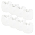 Tiny Twinkle 8 Pack Baby Bibs for Drooling and Teething – Waterproof & Absorbent Bibs for Baby Girl & Boy, Machine Washable Infant Bib Set for Newborns and Toddlers (White 8-Pack)