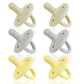 Sweet Child Pacifiers 0-18 Months, Set of 6 Ultra-Light Silicone Binkies with Collapsible Handle & 3 Air Holes for Added Safety, Best Newborn Pacifiers for Baby Boys Or Girls