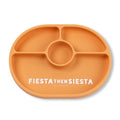 Bella Tunno Suction Plate for Babies & Toddlers, Self-Feeding Dish for Baby Led Weaning, Silicone Divided Plate, Sticks to Highchair Trays & Tables, Microwave & Dishwasher Safe, Fiesta then Siesta
