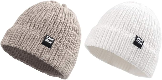 JANGANNSA Simple Knitted Baby Beanie Hip-Hop Boys Winter Hat Toddler Kids Bonnet for Girls 0-5Y