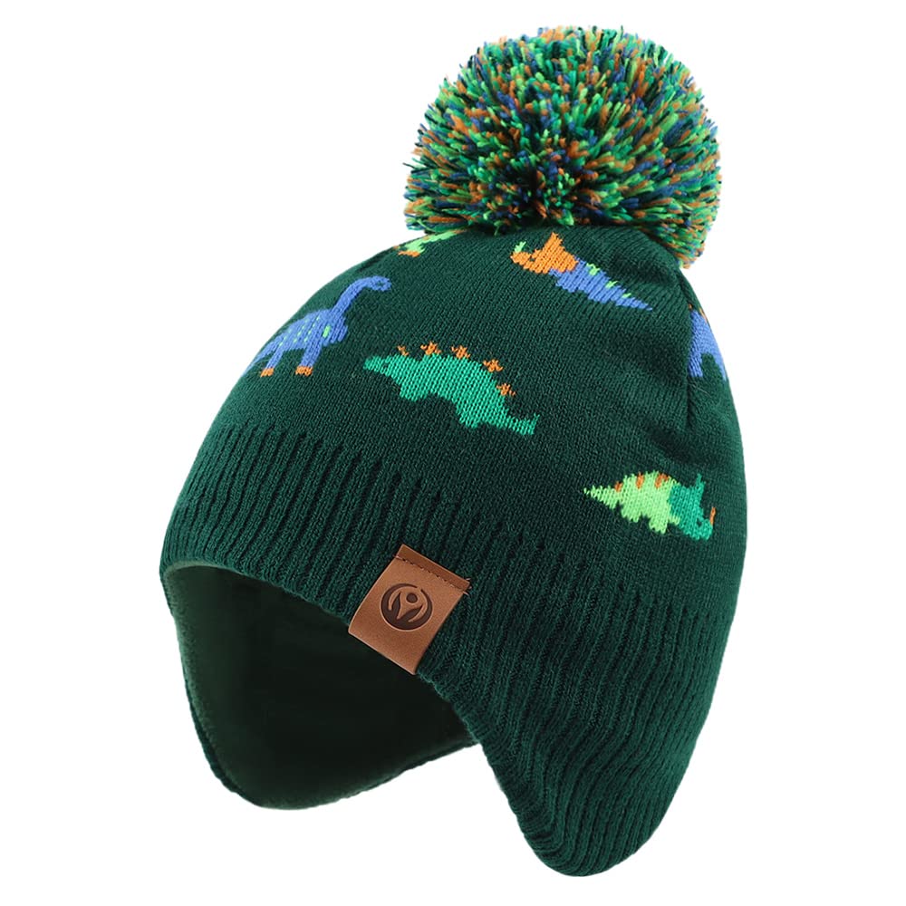 JANGANNSA Knitted Baby Hat Scarf Winter Warm Boy Girl Beanie Fleece Lining