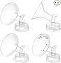 4PCS 16mm Breast Pump Flanges, Compatible with Spectra S1/S2/9Plus/Synergy Gold, Motif Luna, Wide-Mouth Bottle Fit, Breast Pump Accessories