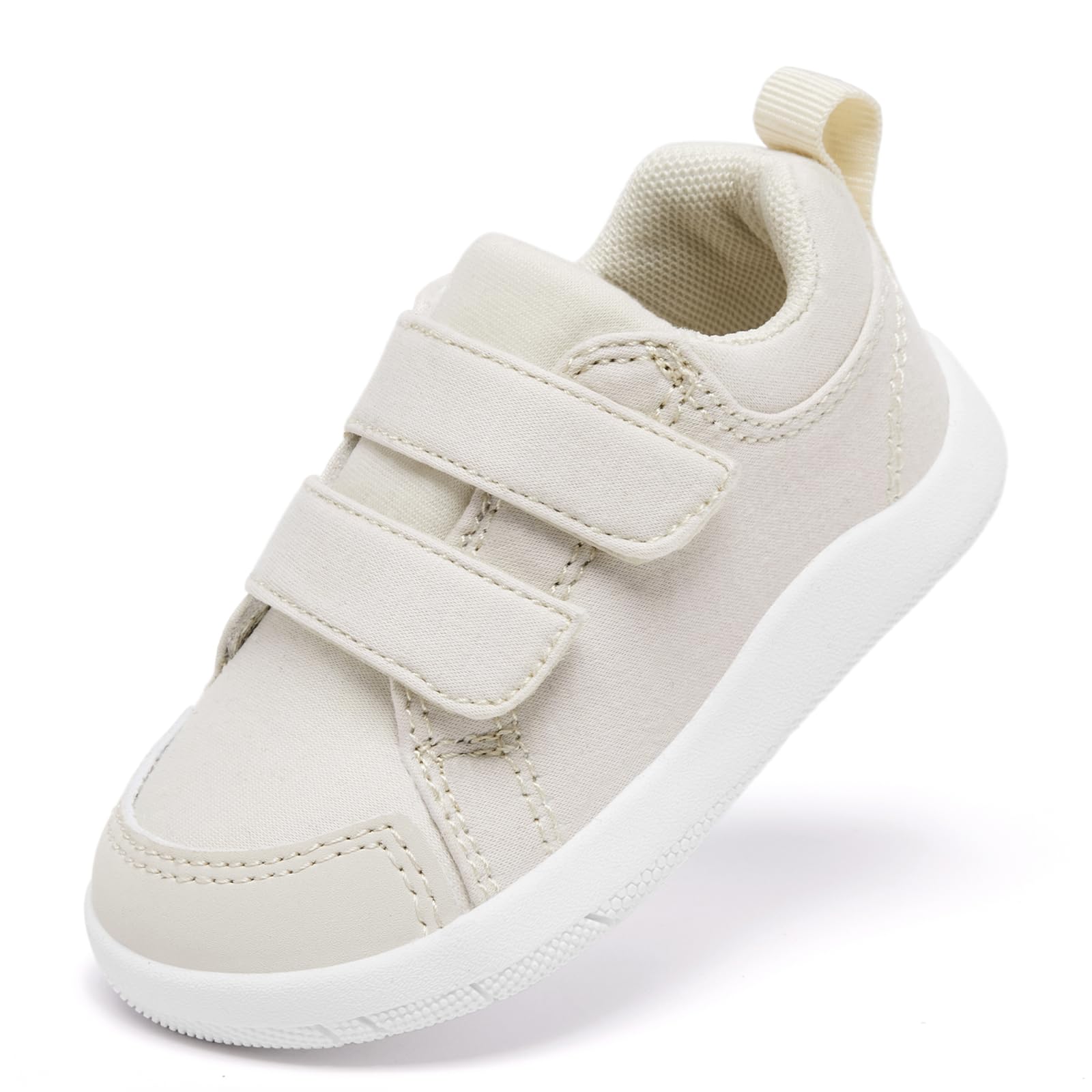 MORENDL Toddler Shoes Baby Wide Toe Box Barefoot Shoes Boy Girl Walking Shoes Non-Slip Minimalist Sneakers Comfort Zero Drop Tennis Outdoor Activities Khaki Size 7