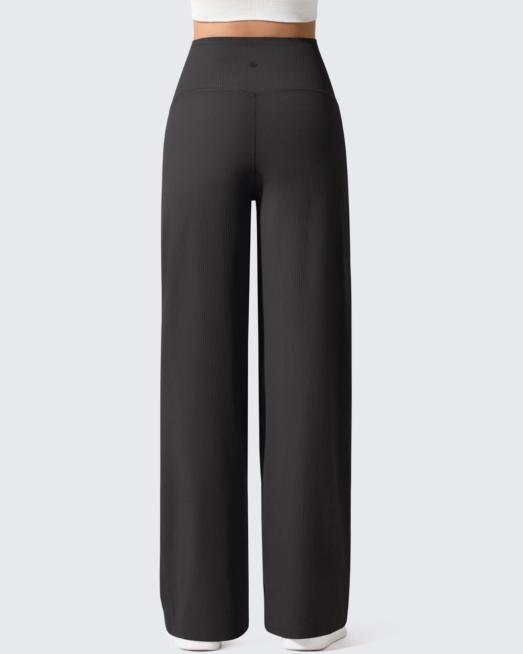 G4Free Maternity Lounge Pants with Pockets Over The Belly Stretchy Lounge Pregnancy Wide Leg Trousers(Black,M,Regular)