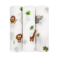100% Muslin Cotton Baby Receiving Cloths, 3-Pack, 27x27 in (70x70cm), Soft & Gentle for Newborns, Sensitive Skin Safe, For Feeding, Burping & Comfort, 0+ Months (Spaceship/Teddy Bear/Clouds)