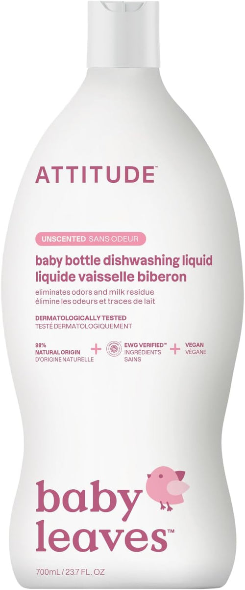 ATTITUDE Baby Bottle & Dish Soap Refill, Unscented, 67.6 fl oz