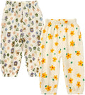 MYGBCPJS Baby Boys Girls Cotton Linen Trousers Kids Casual Ankle Pants Loose Long Bloomers