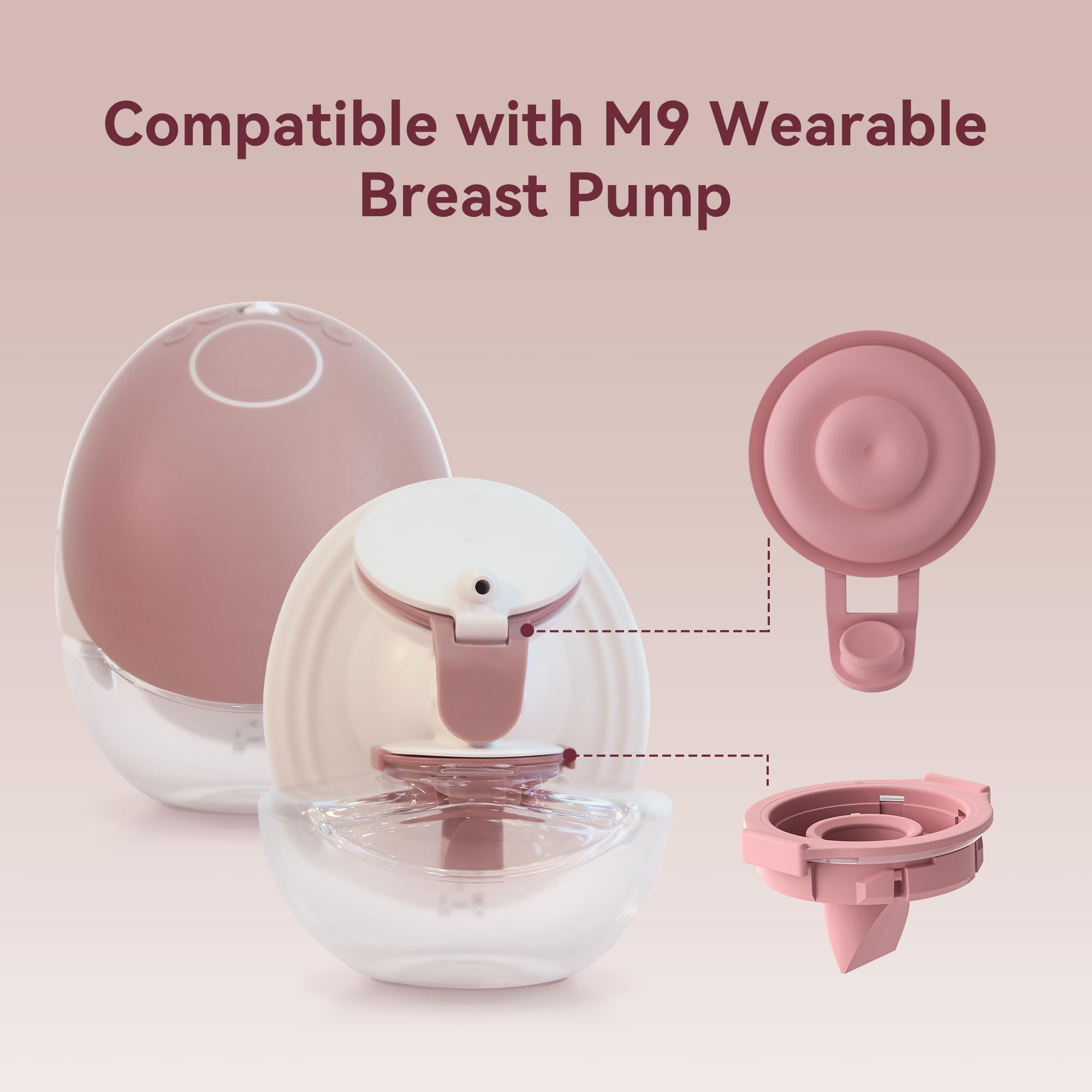 TOVVILD Replacement Pump Parts Compatible with Momcozy M9 Pump Parts Include 2PCS Duckbill Valves & 2PCS Diaphragms for momcozy m9 Replacement Parts (4PCS)