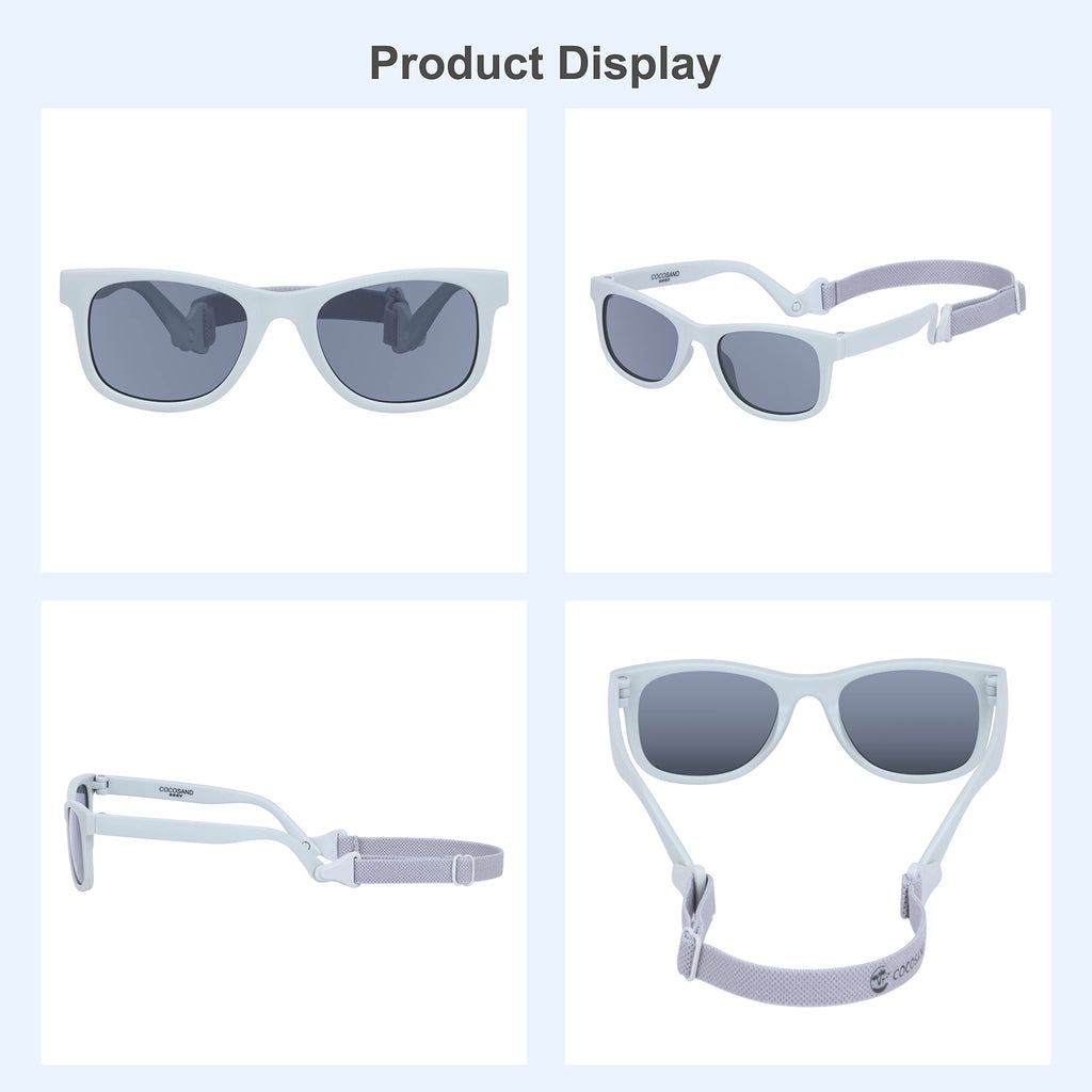 COCOSAND Flexible Polarized Baby Sunglasses with Strap