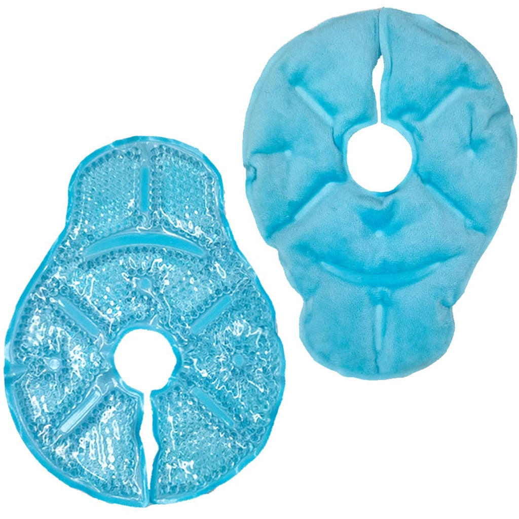Reusable Breast Ice Packs, Breast Therapy Pack, Breastfeeding Essentials, for Breastfeeding Relief, Engorgement, Swelling Augmentation, Mastitis, Mastectomy Recovery, 2 Pack (Blue)