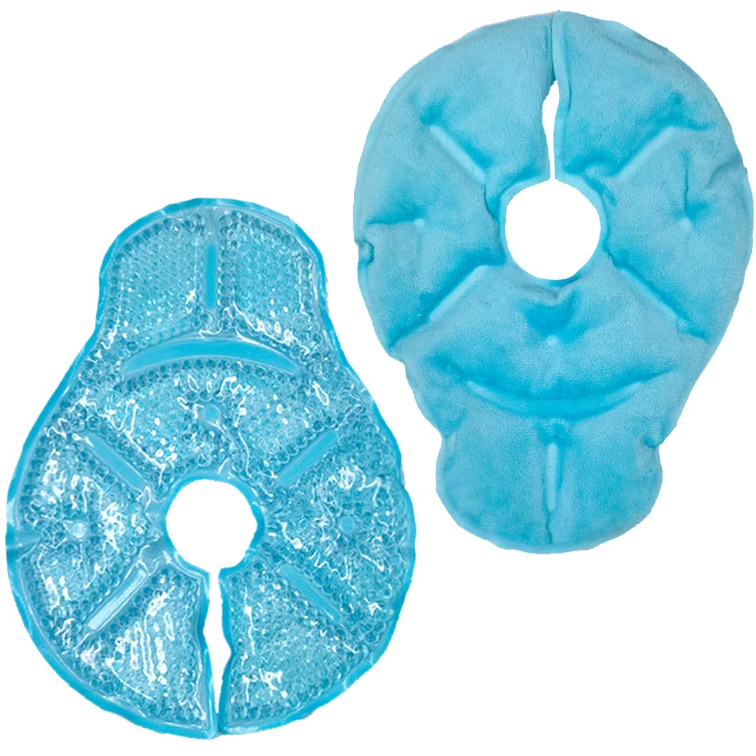 Reusable Breast Ice Packs, Breast Therapy Pack, Breastfeeding Essentials, for Breastfeeding Relief, Engorgement, Swelling Augmentation, Mastitis, Mastectomy Recovery, 2 Pack (Blue)
