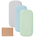 PurComfy Supersoft Bamboo Viscose Burp Cloths, 3-Pack, Large 21” x 10”