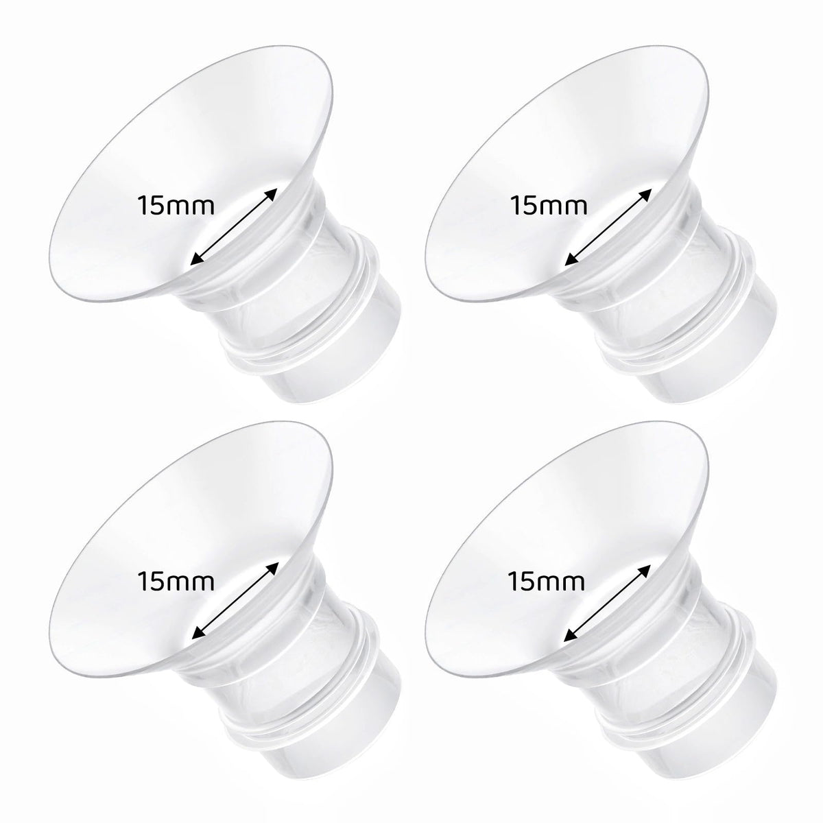 Suniceme Flange Inserts 17mm Compatible with Medela/Spectra/TSRETE/Elvie/Momcozy/Bellababy Breast Pump 24mm Shields/Flanges, Reduce 24mm Nipple Tunnel Down to 17 mm, 4PCS