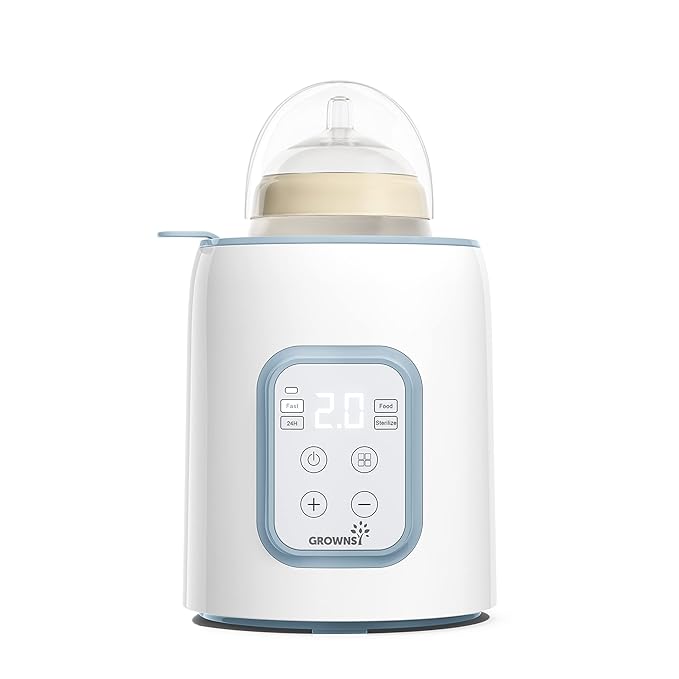 Grownsy 8-in-1 OG Fast Bottle Warmer with Timer, Pink