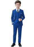 YuanLu Toddler Tuxedo 3T Royal Blue Suits for Boys Slim Fit Formal Oufit