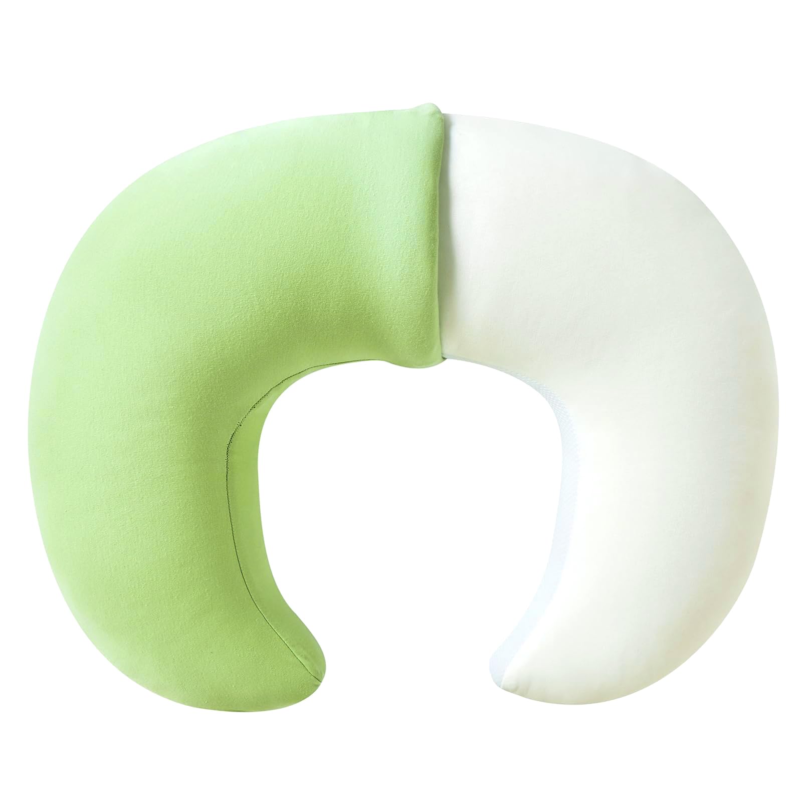 QUENESS Nursing Pillow, Plus Size Breastfeeding Pillow Original Support for Baby Boys Girls Breastfeeding Essentials, with Removable Soft Cotton Cover (Light Green, Large (25.59*20.08*6.30 Inches))