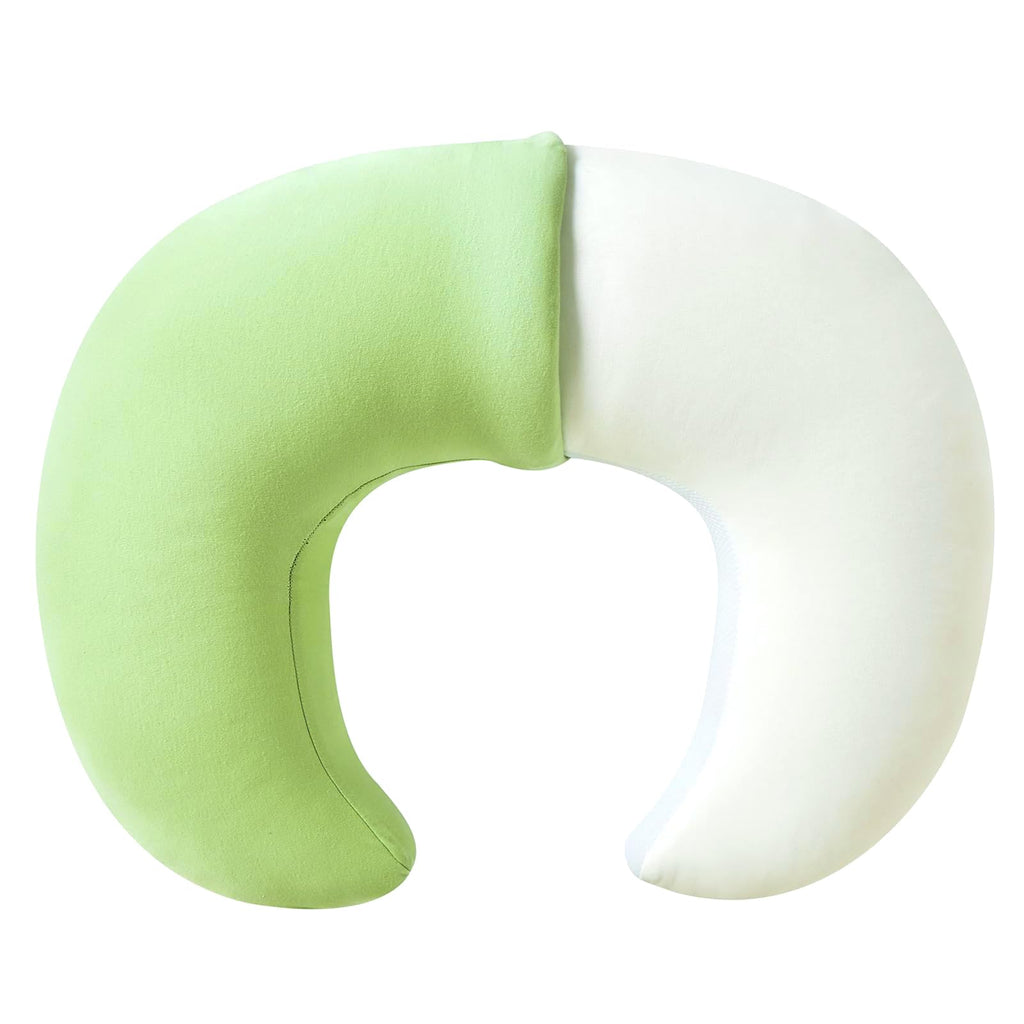 QUENESS Nursing Pillow, Plus Size Breastfeeding Pillow Original Support for Baby Boys Girls Breastfeeding Essentials, with Removable Soft Cotton Cover (Light Green, Large (25.59*20.08*6.30 Inches))