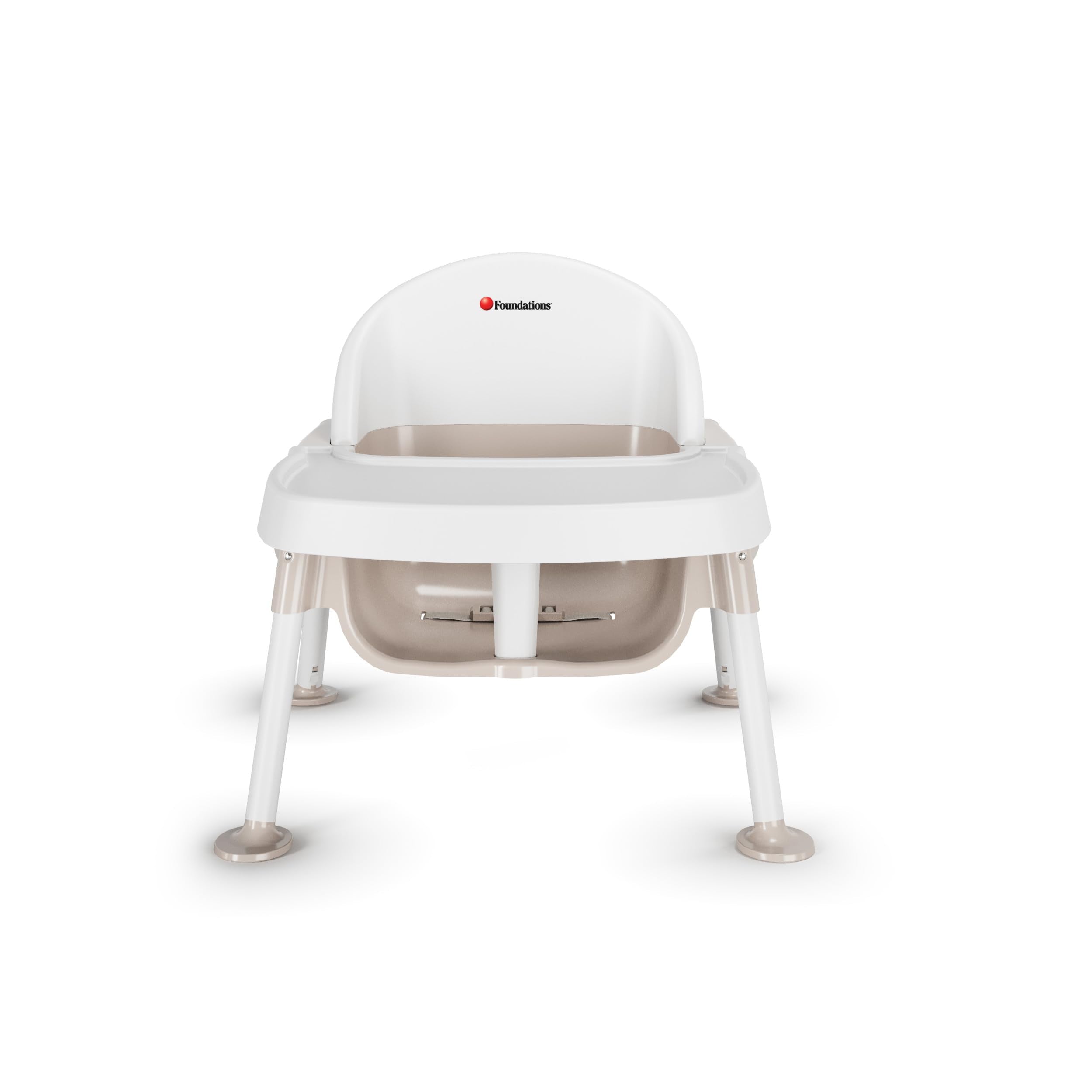 Foundations Secure Sitter 5" Feeding Chair Highchair, White/Tan