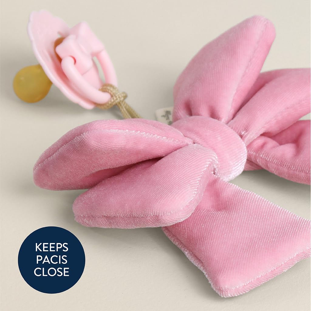 Itzy Ritzy Pacifier & Lovey Set - Natural Rubber Pacifier with Plush Bow