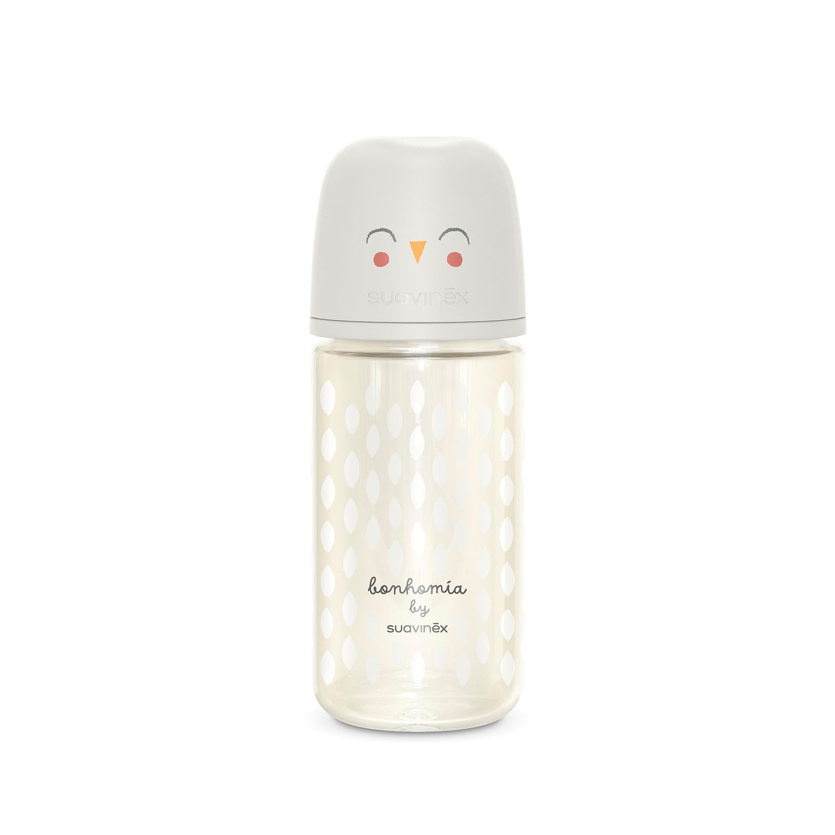 Suavinex Bonhomia Glass Baby Bottle with SX PRO Silicone Nipple, Anti Colic Baby Bottles, Baby Bottles for Breastfed Babies, Slow Flow, 0mo, 4oz, Beige