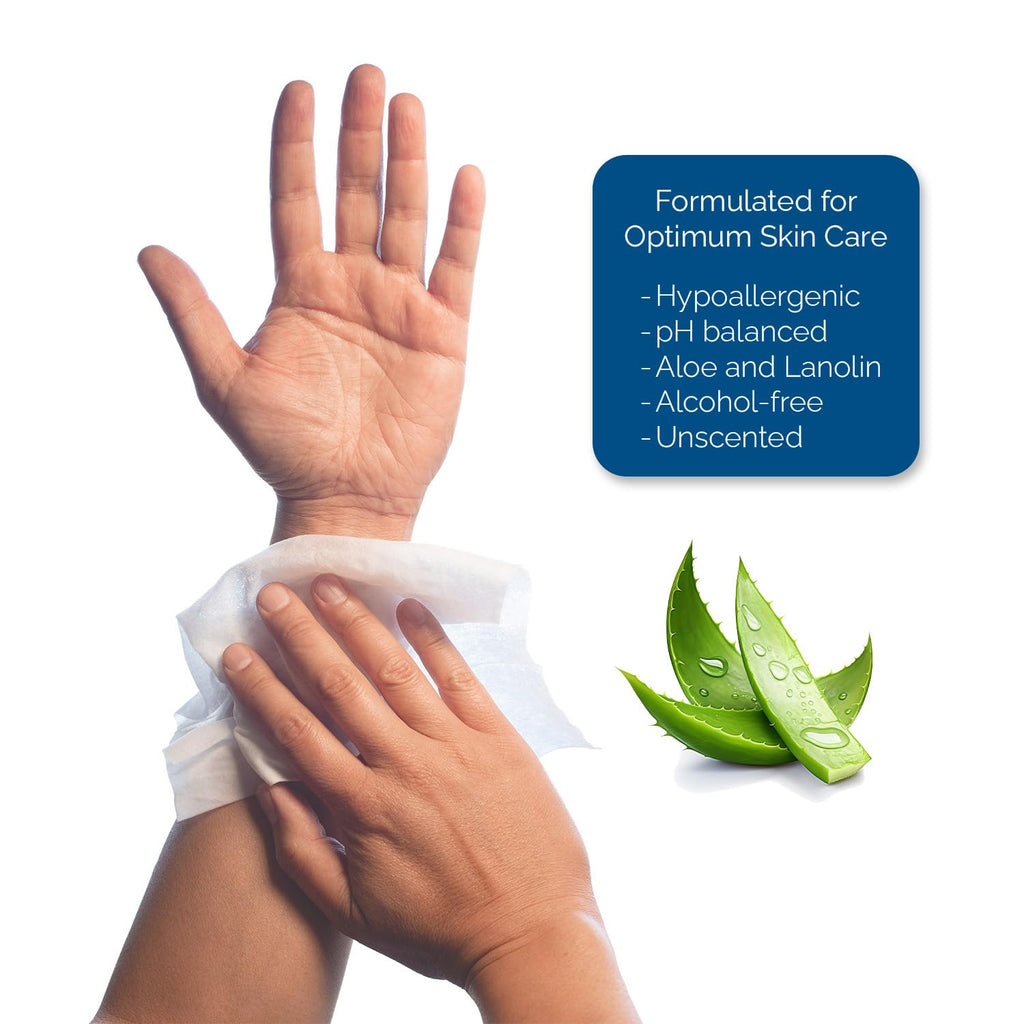 TenderProtect Original XL Incontinence Wipes for Adults with Aloe, 50 Count