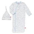 Magnetic Me Modal Newborn Sleeper Gown & Hat Set | Silky Soft Modal Fabric Sleep Sack | Airplanes | 0-3 Months