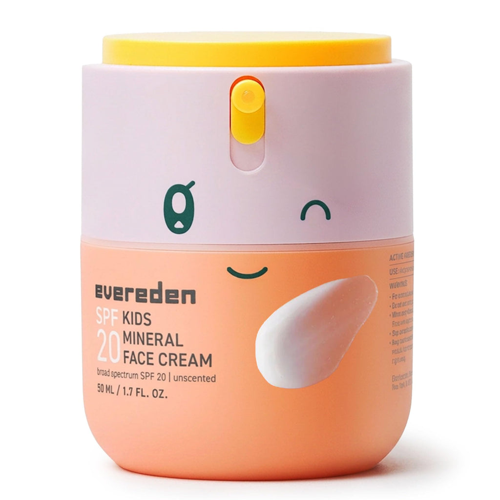 Evereden Kids Mineral Face Cream SPF 20, Dermatologist-Tested, Zinc Oxide
